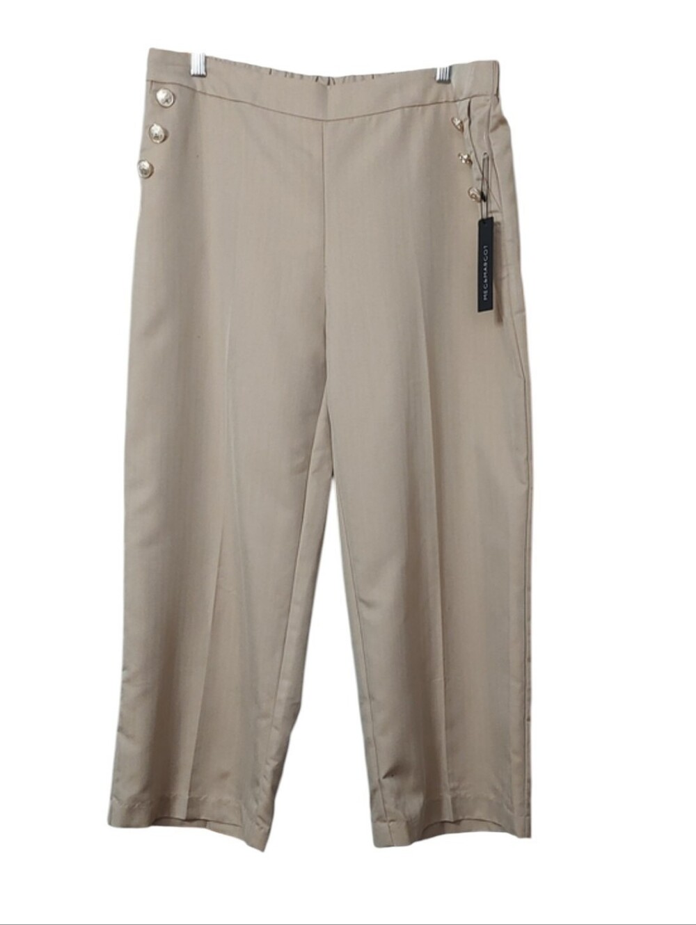 Meg & Margot Beige Wide-Leg Dress Pants for Women Sz Large
